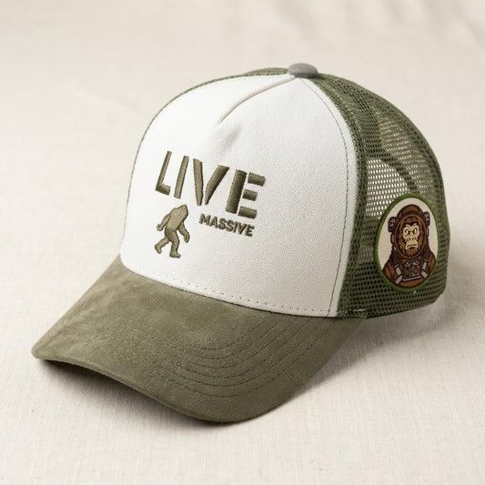 Live Massive A-Frame Hat - Olive (front)