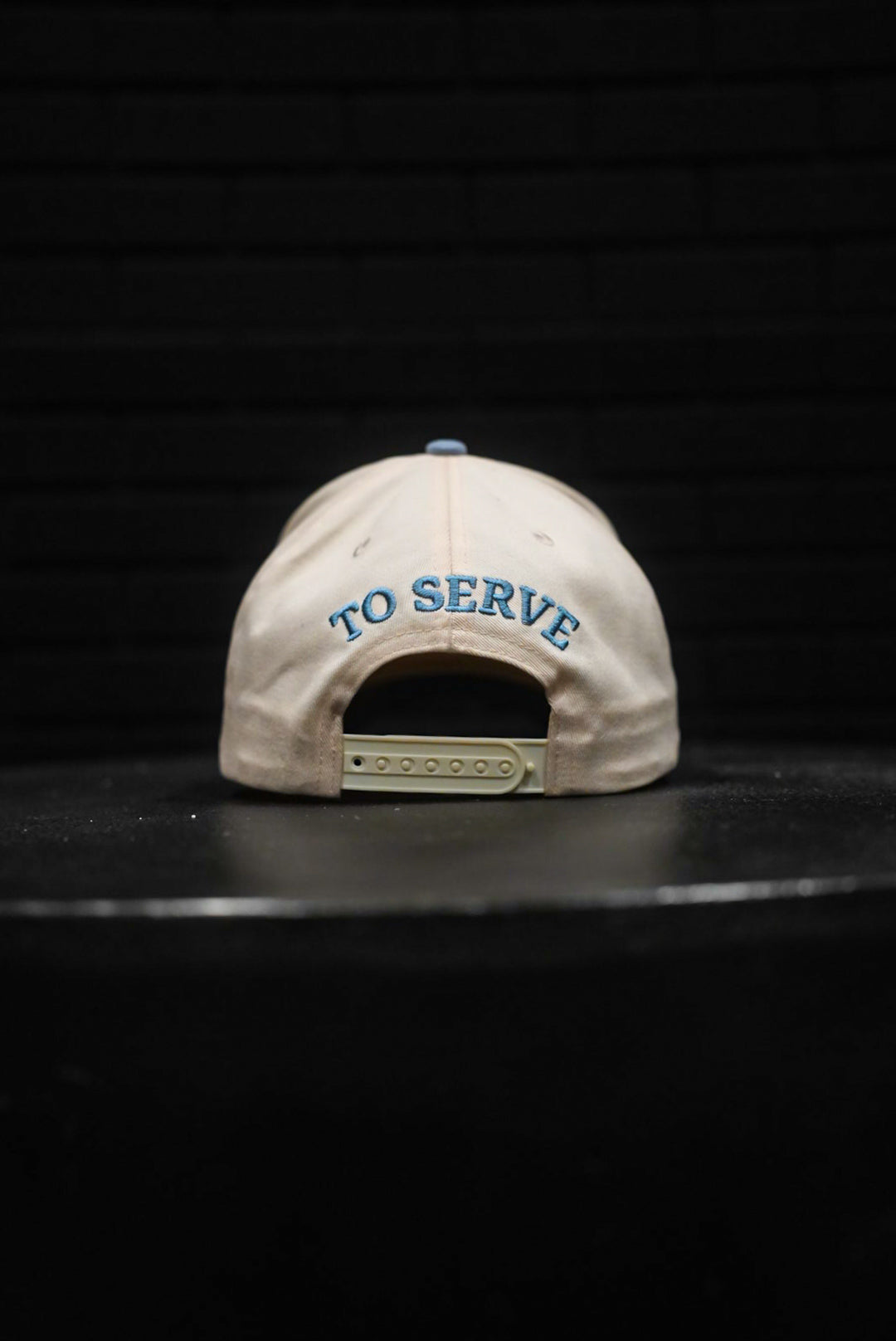 AXIOS — SAVED / TO SERVE · tan/blue suede · Mark 10:45