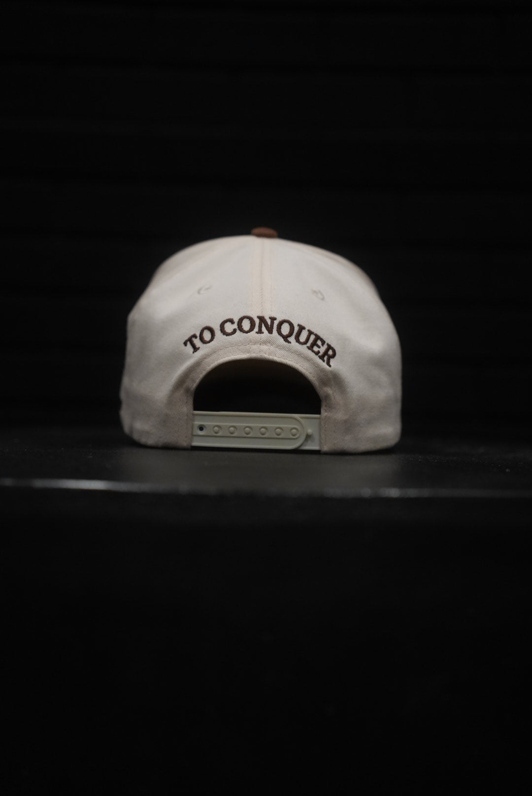 AXIOS — CALLED / TO CONQUER · cream/brown suede · Romans 8:37