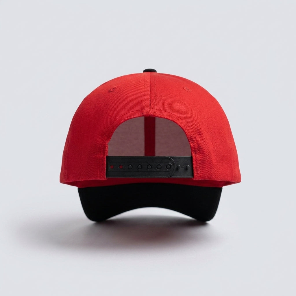 Massquatch embroidered A-frame hat - Red - back