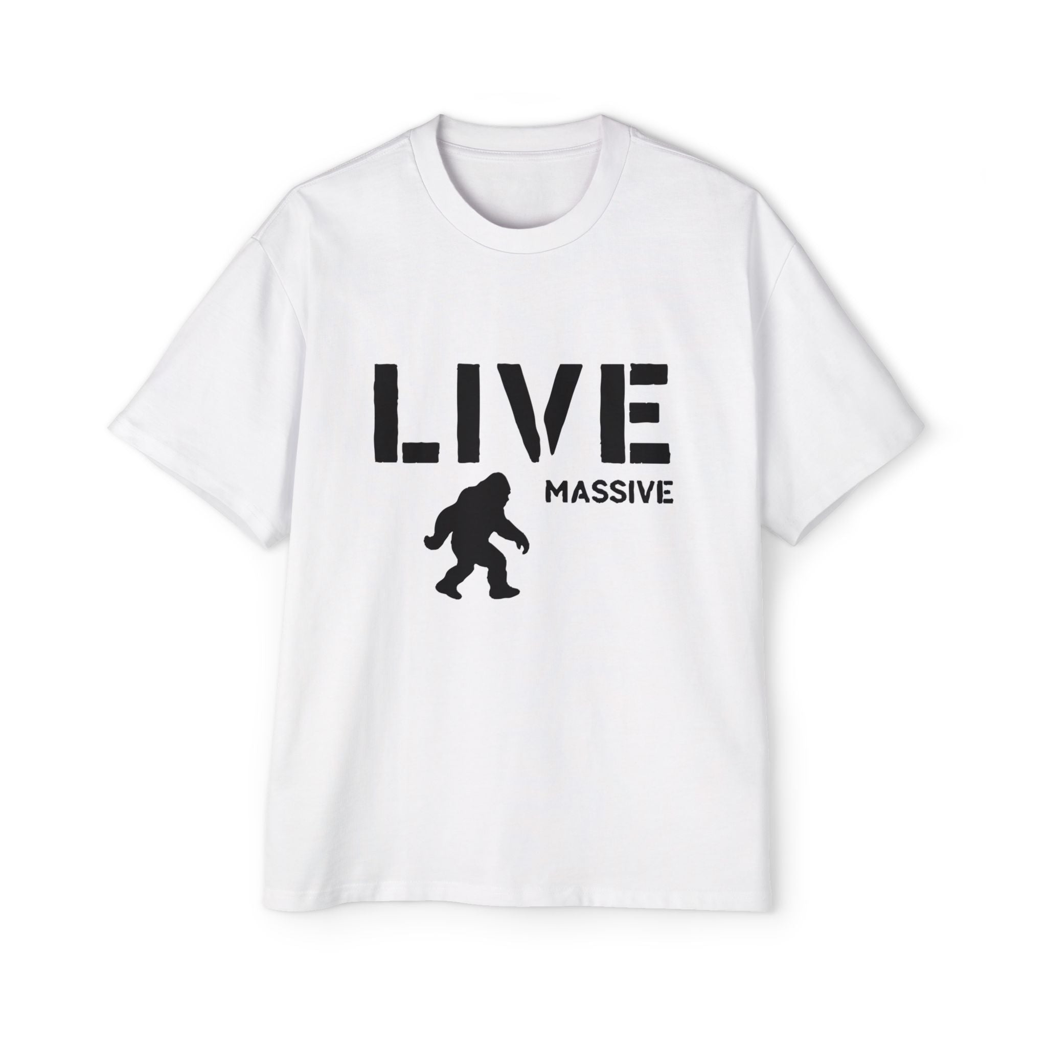 Live Massive - Men's Heavy Oversized Tee – TheMASSquatch