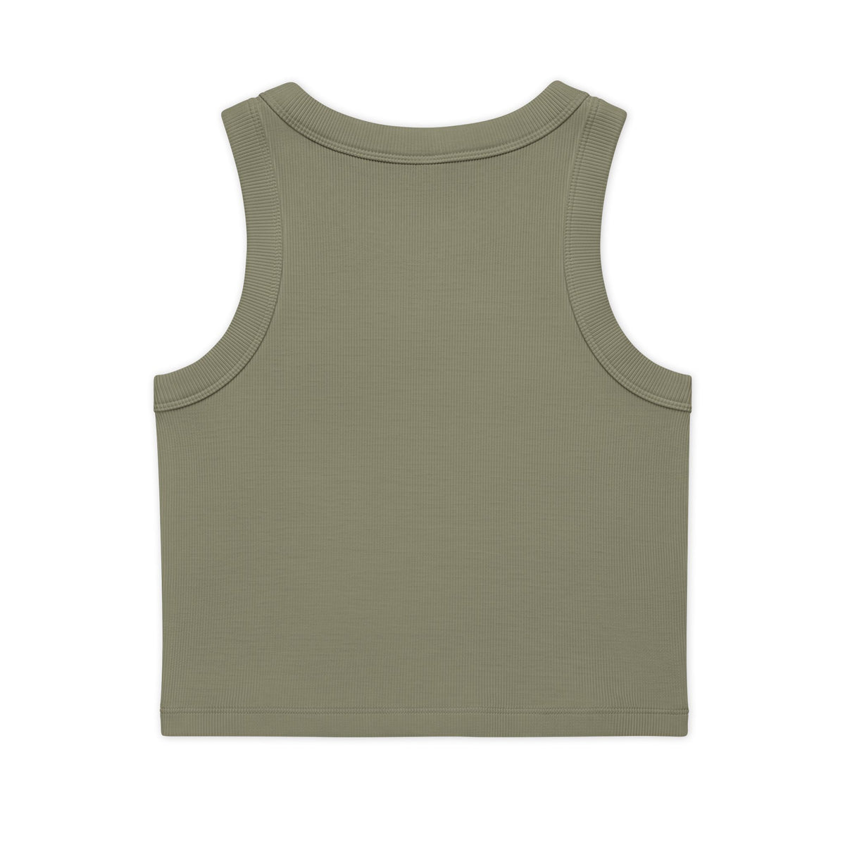 Live Massive Ribbed Crop Tank — Eucalyptus + Dark Green, photo 4