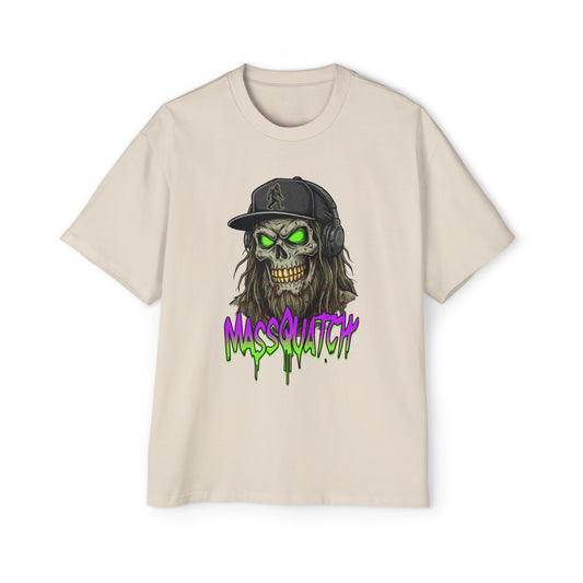 Massquatch Skull Tee — Neon Horror Graphic T-Shirt