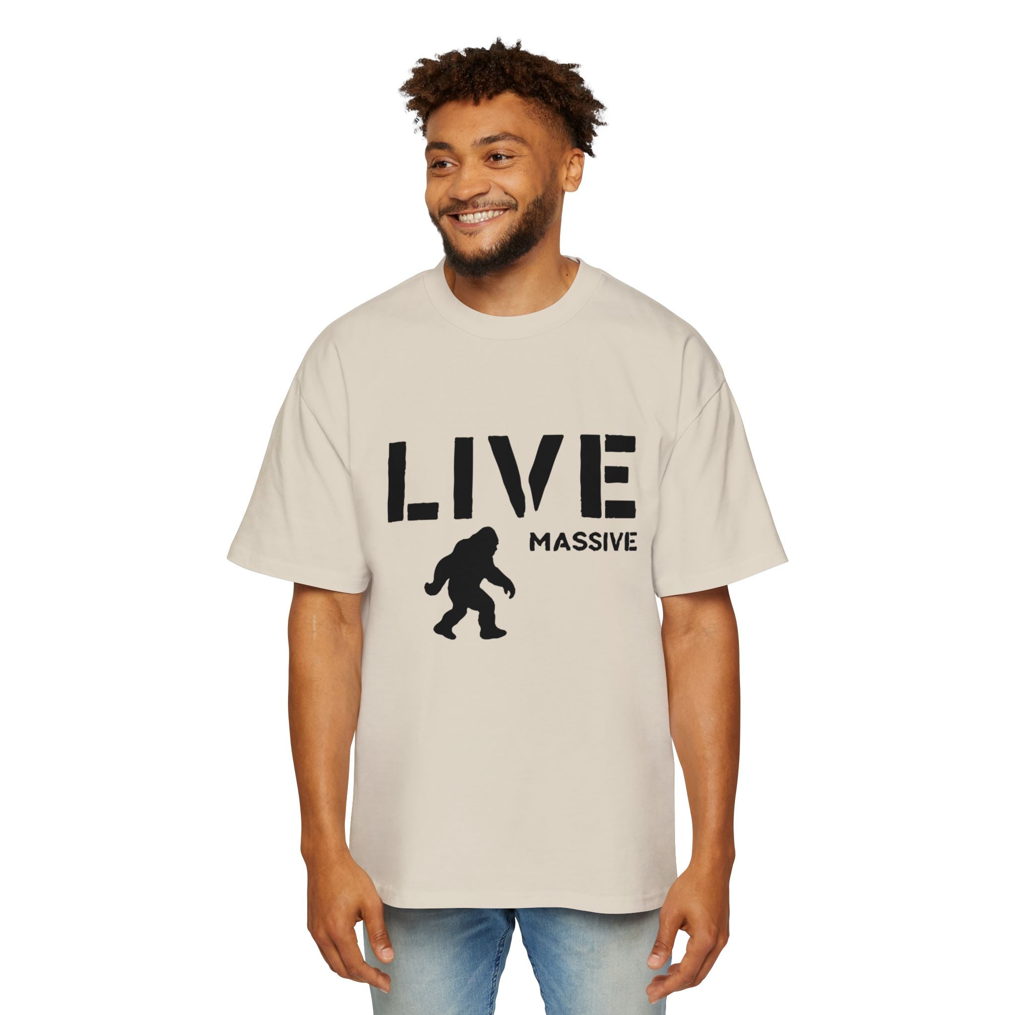 Live Massive - Men's Heavy Oversized Tee – TheMASSquatch