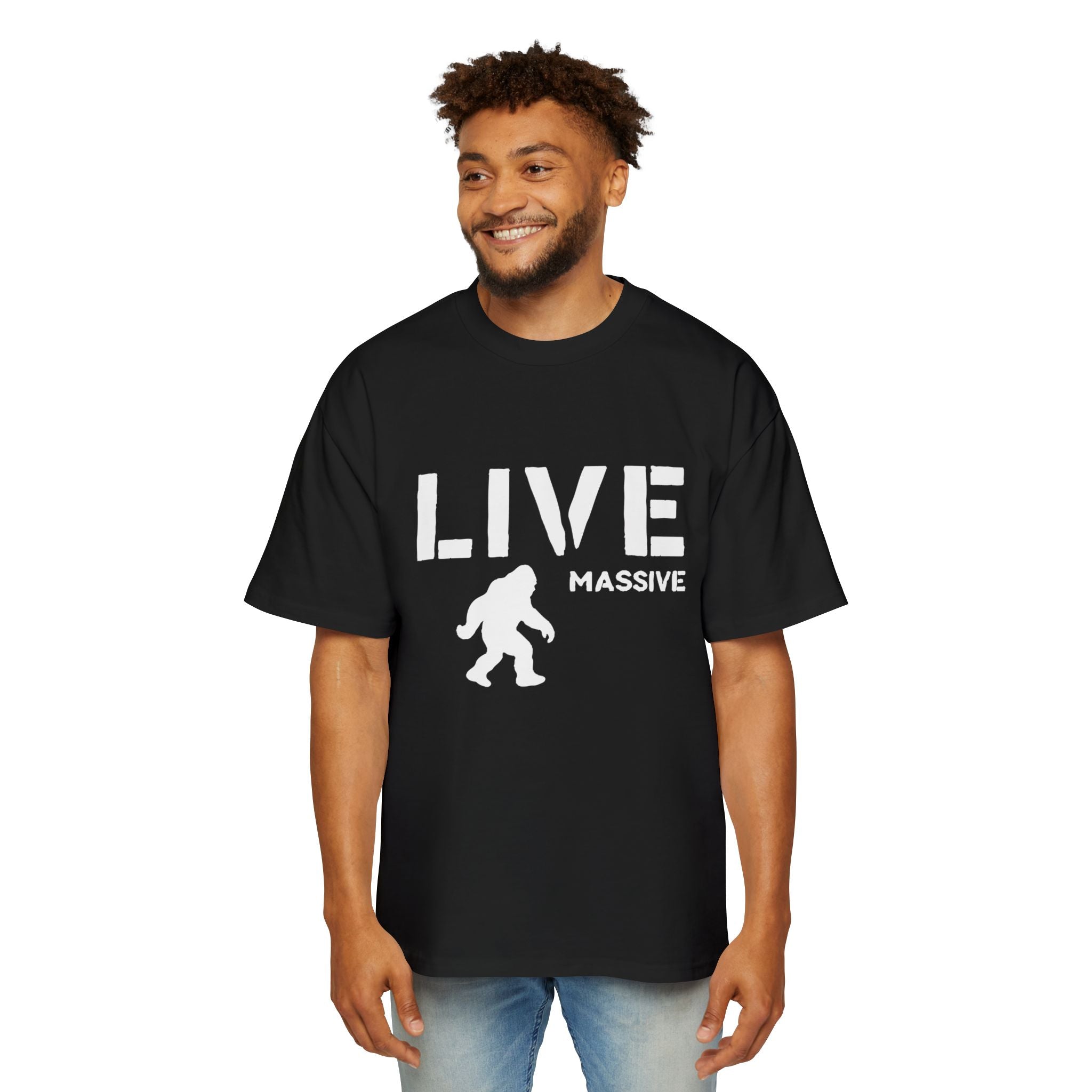 Live Massive - Men's Heavy Oversized Tee – TheMASSquatch