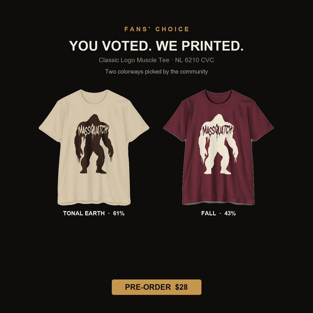 Fans' Choice colorways — Tonal Earth