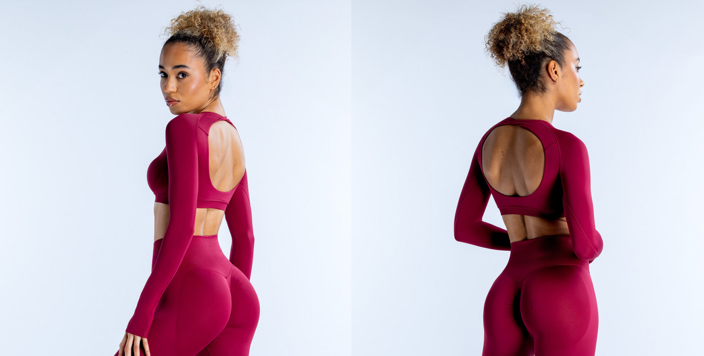 Massquatch Women's Active Long Sleeve Crop Top – Pre-Order
