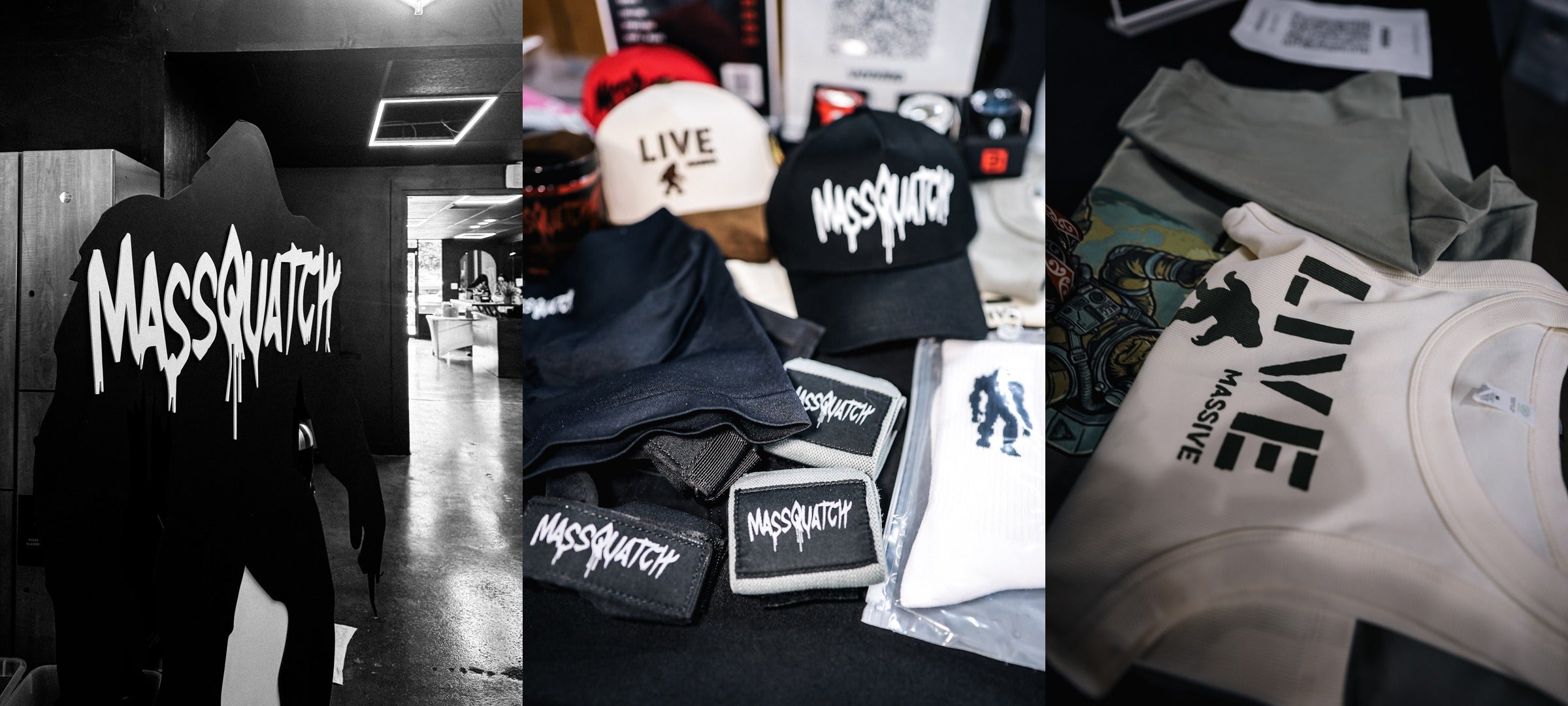 Massquatch booth — Live Massive triptych v2 2026-04-26