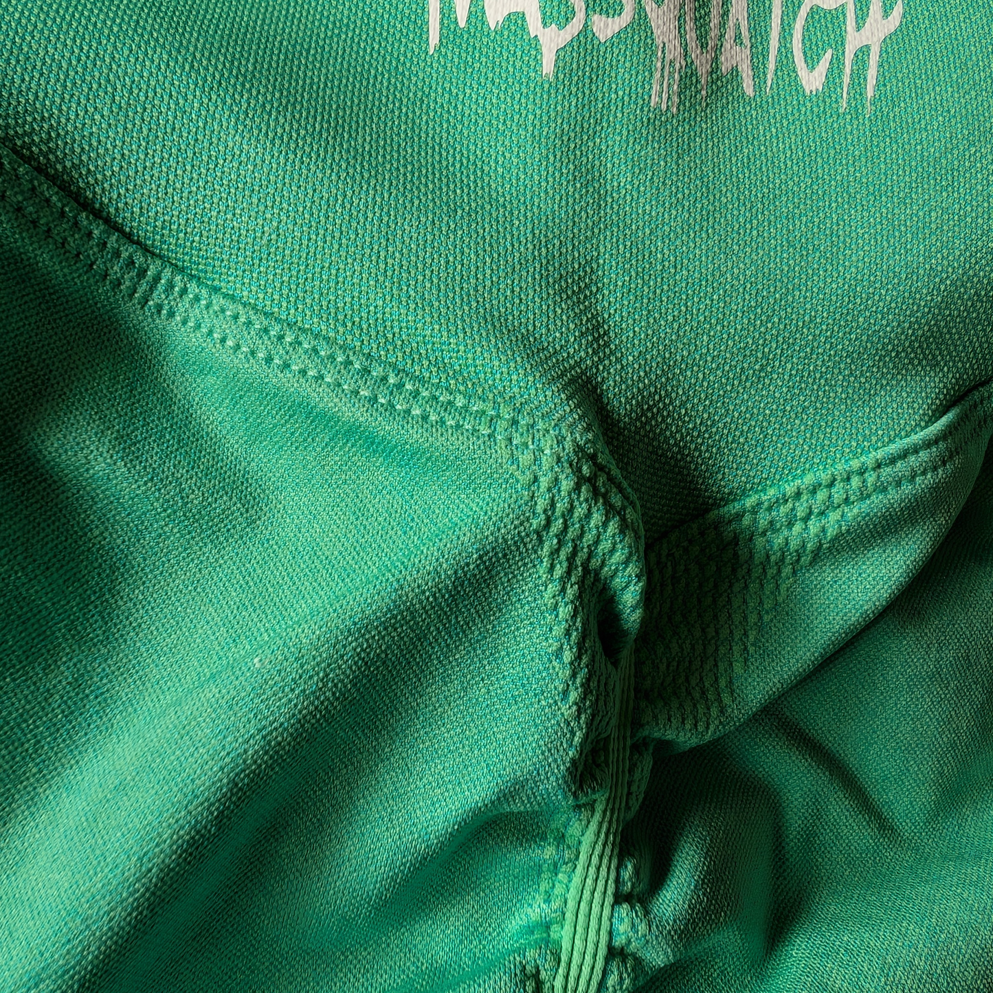 Massquatch Women's High-Waisted Shorts — Green macro (Green)