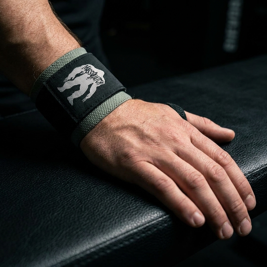 Massquatch Wrist Straps – worn on wrist, gym lifestyle